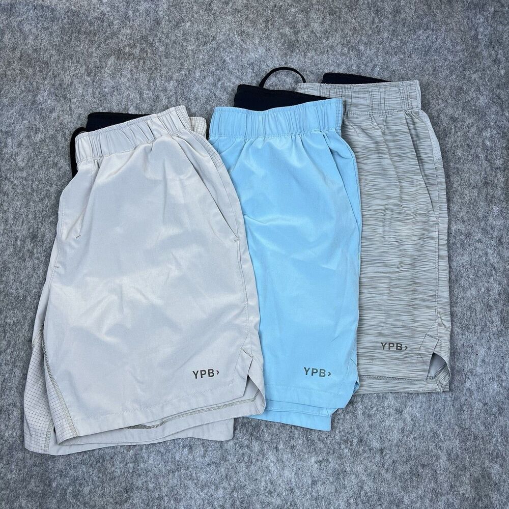 Lot of 3 Abercrombie & Fitch YPB Men’s Training Shorts 7" Inseam Size Small